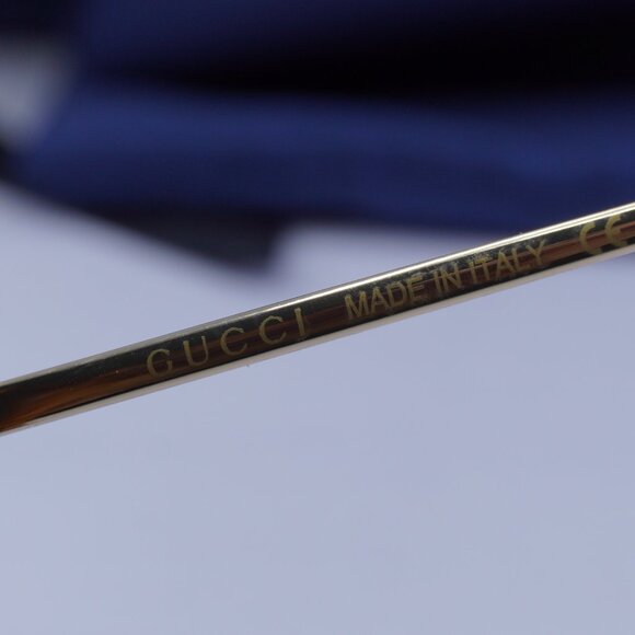 Gucci GG0434S 003 Square Sunglasses - Havana/Gold/Brown - Picture 6 of 10